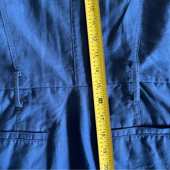 Banana Republic Blue W Sz2 Romper Button  w/Belt Bloom Short sleeves Line Cotton - Picture 8 of 16